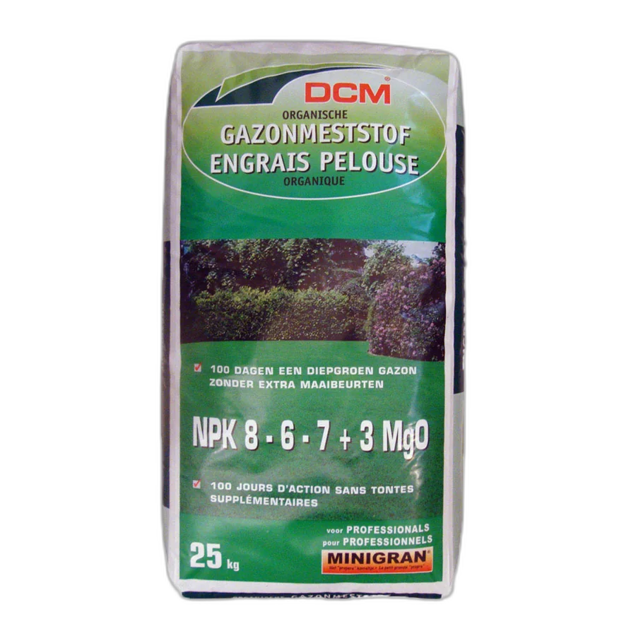 Fertilizant pentru peluza NPK 8-6-7+3 MgO DCM 25 Kg